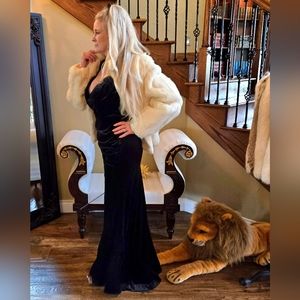 Soft Ivory Rabbit Fur Coat sz L